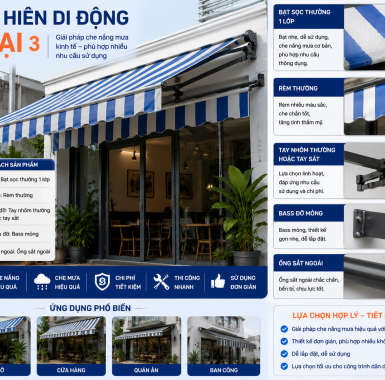 MÁI HIÊN DI ĐỘNG LOẠI 3